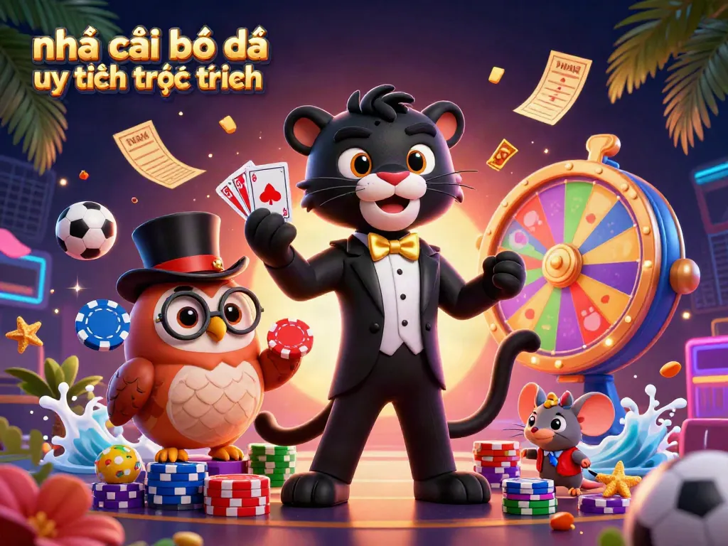 Bet on nhà cái bóng đá uy tín trực tuyến with elegant gaming characters amidst a vibrant sports betting scene.