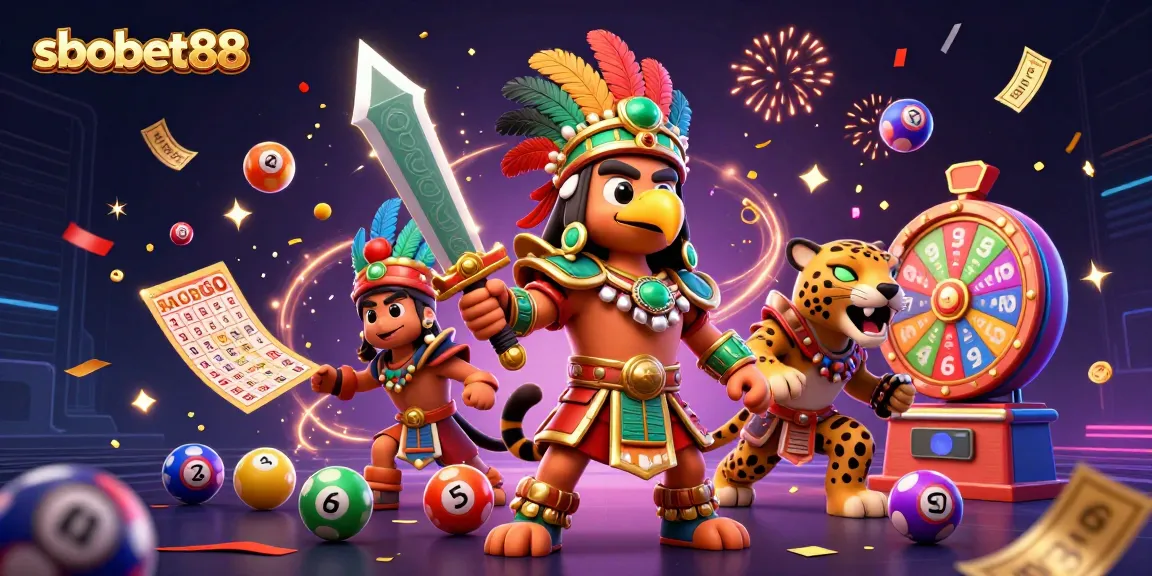 Experience thrilling action with sbobet88 in this vibrant 3D casino illustration filled with excitement!