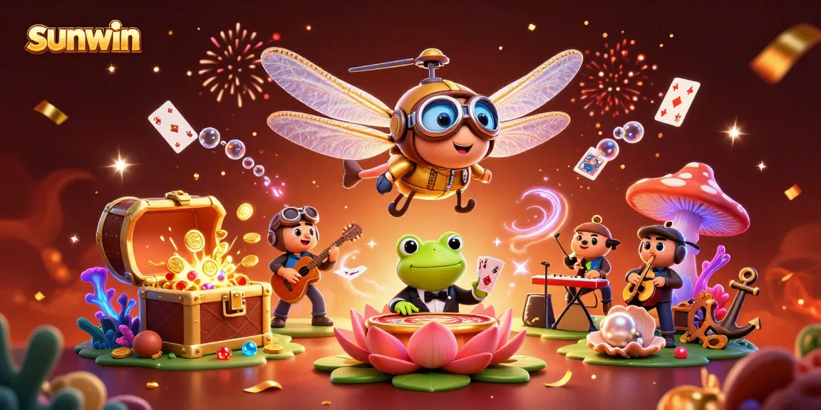 Engage with the thrilling sunwin casino experience featuring a lively dragonfly pilot, frog dealer, and jazz-playing crickets.